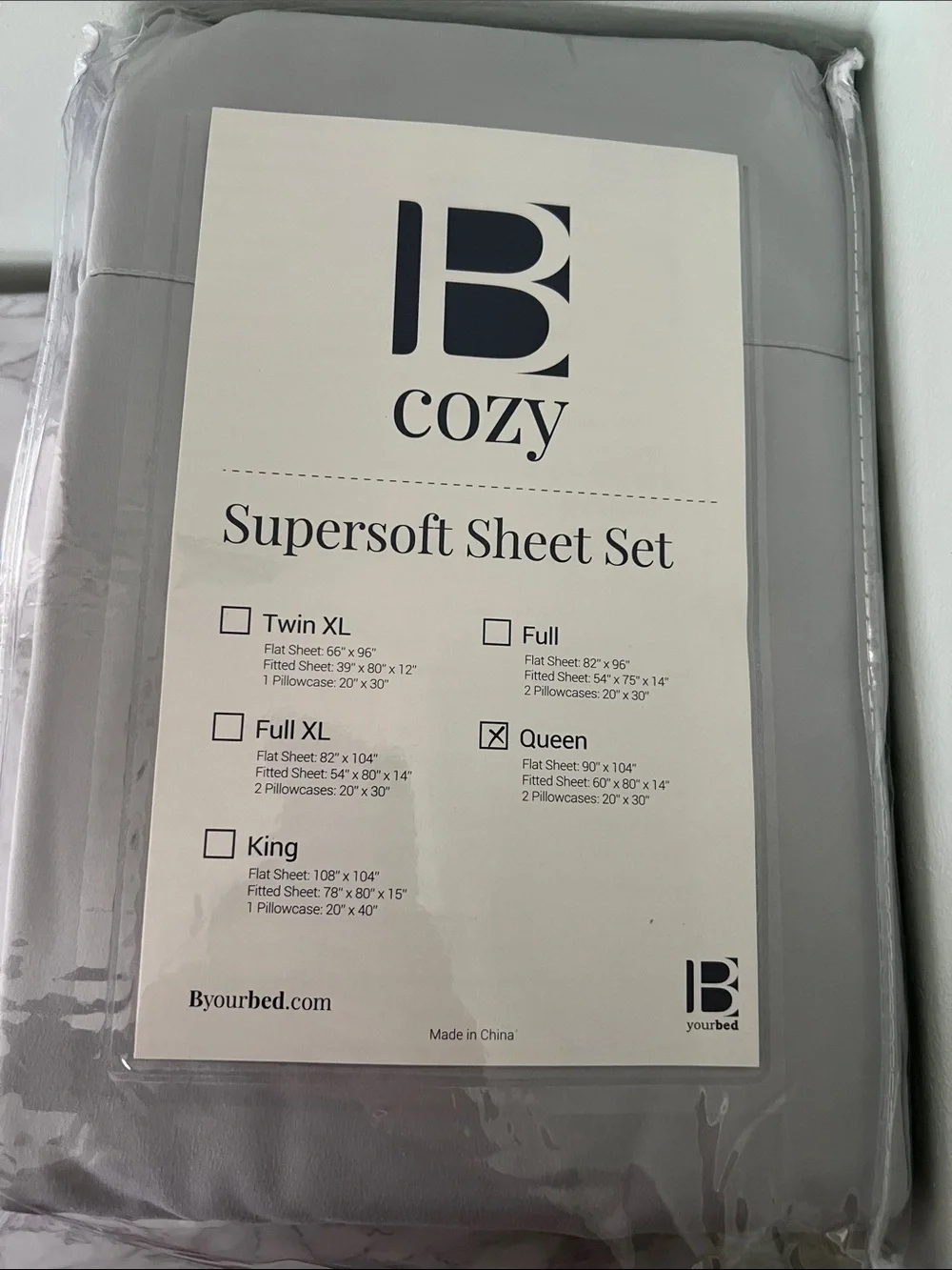 Supersoft Queen Sheet Set in Gray